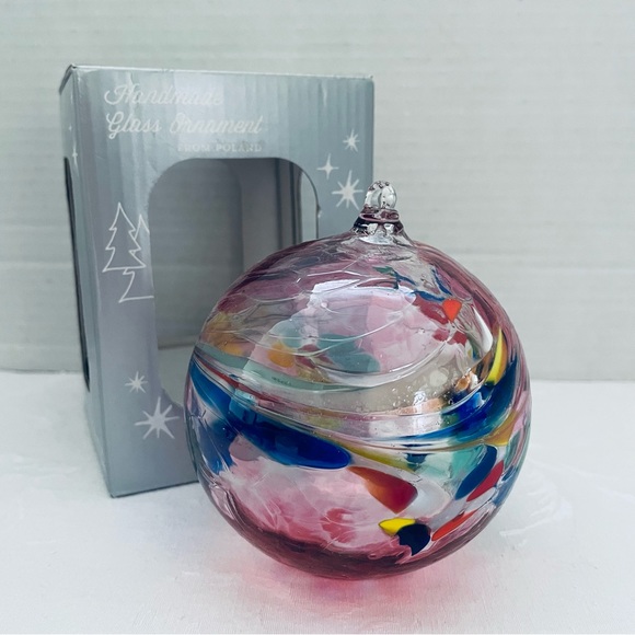 zorza Holiday Huta Szkla Zorza Handmade Glass Ornament From Poland